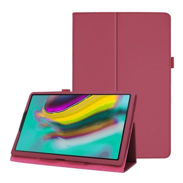 Samsung Galaxy Tab A 10.1 (2019) litchi læretui - Rose Samsung Galaxy Tab A 10.1 (2019) litchi læretui - Rose