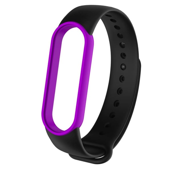 Xiaomi Mi Band 5 bi-color style watch band - Lilla / Sort Xiaomi Mi Band 5 bi-color style watch band - Lilla / Sort