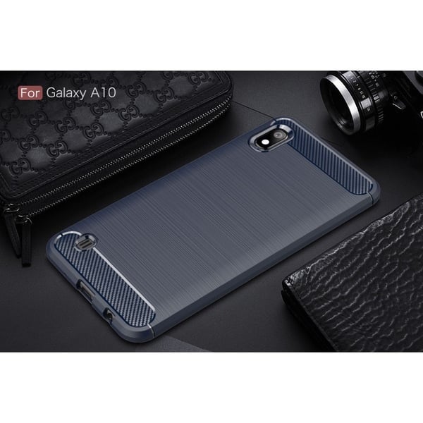 Carbon Flex Samsung Galaxy A10 deksel - Blå