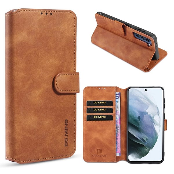 DG.Ming Samsung Galaxy S21 FE Retro Etui - Brun