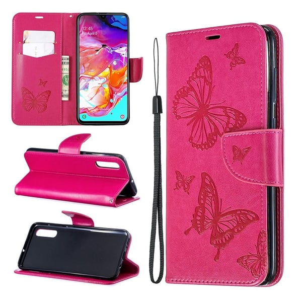 Butterfly Samsung Galaxy A70 kotelot - Ruusu