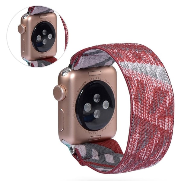 Apple Watch Series 5 / 4 44 mm nylonklokkebånd - Vinrød