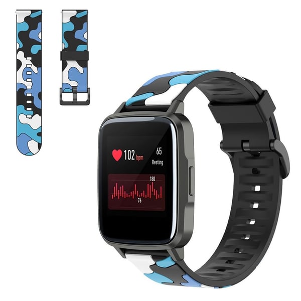 Haylou SmartWatch LS01 kamuflasjefarget klokkerem - Kamuflasjeblå