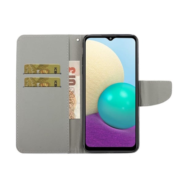 Wonderland Samsung Galaxy M02 / Samsung Galaxy A02 flip-etui - Sommerfugler Og Blomster
