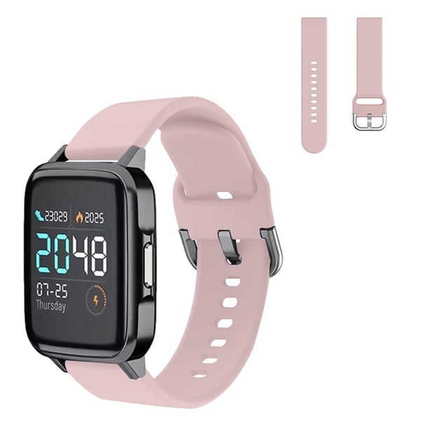 Haylou SmartWatch komfortarmbånd i silikon - Rosa Størrelse: L