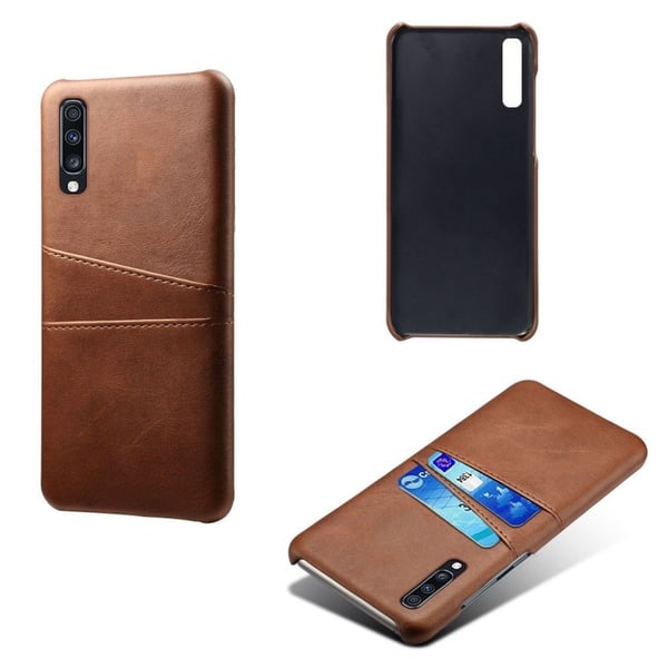 Dual Card Samsung Galaxy A70 cover - Brun