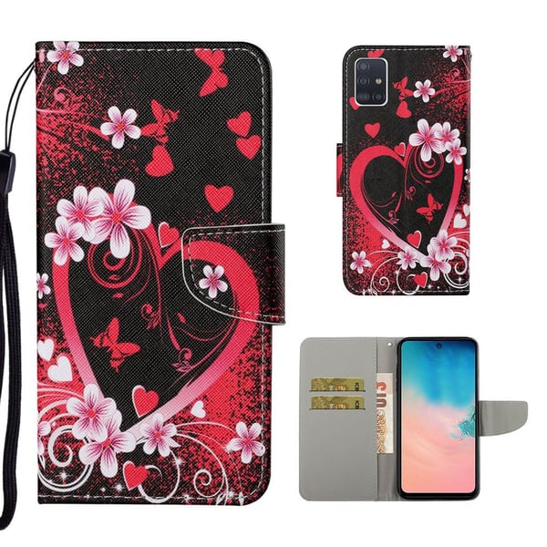 Wonderland Samsung Galaxy A71 flip-etui - Hjerte Wonderland Samsung Galaxy A71 flip-etui - Hjerte