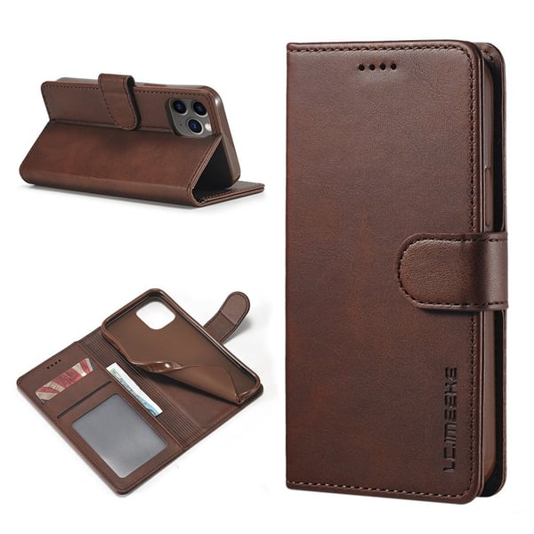 LC.Imeeke iPhone 12 / 12 Pro Flippetui - Kaffe