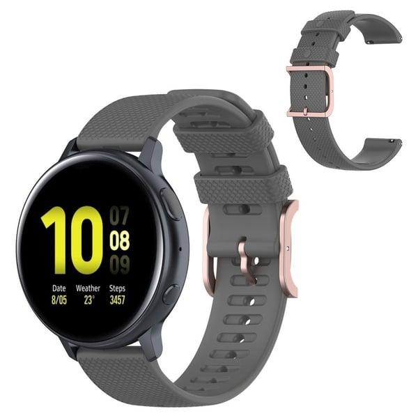 Silikonklokkebånd for Samsung Galaxy Watch 3 (41mm) / Active - Grå
