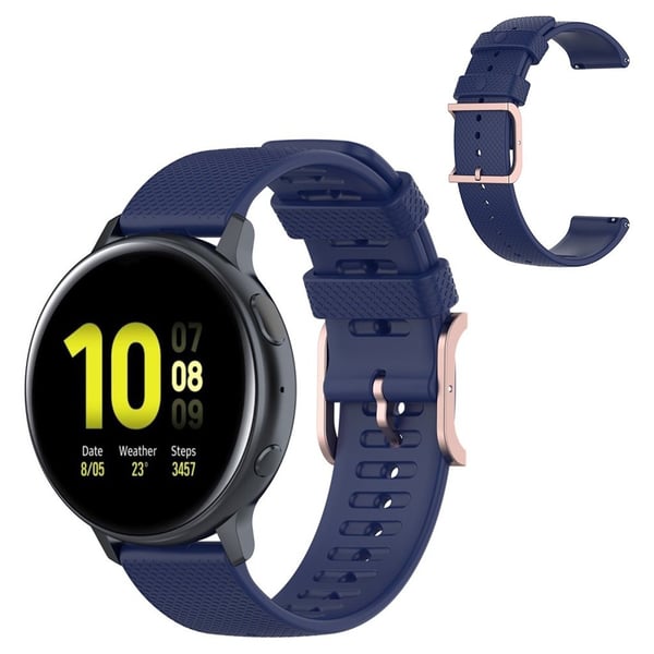 Silikonklokkebånd for Samsung Galaxy Watch 3 (41mm) / Active - Mørkeblå