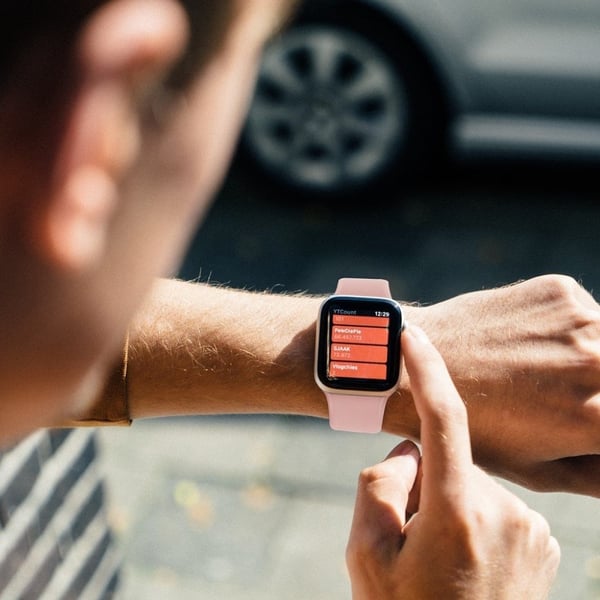 Apple Watch Series 5 / 4 40 mm silikon flex-klokkebånd - Rosa Størrelse: M