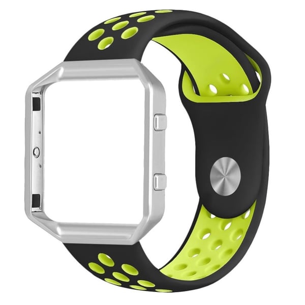 Fitbit Blaze Dual Farge Silikon Klokkereim - Svart / Grønn Hole