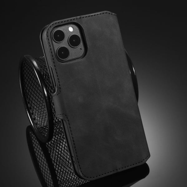 DG.MING iPhone 12 Pro / iPhone 12 retro etui - Sort