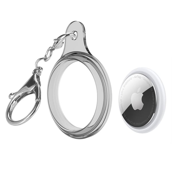 AirTags glasetui med nøglering - Transparent