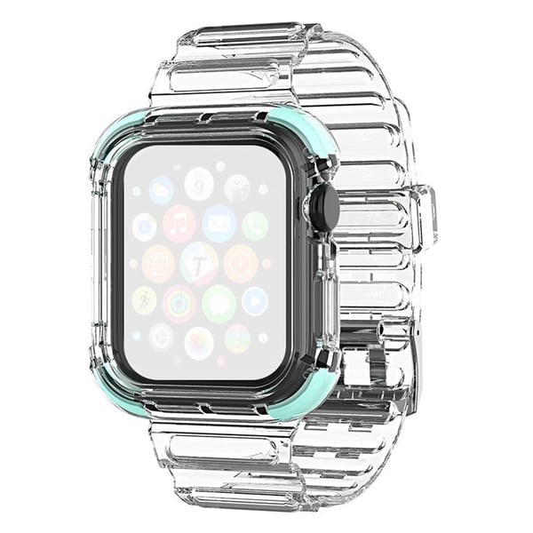 Apple Watch Series 6 / 5 40 mm klokkebånd med klar fargekant - Grønn