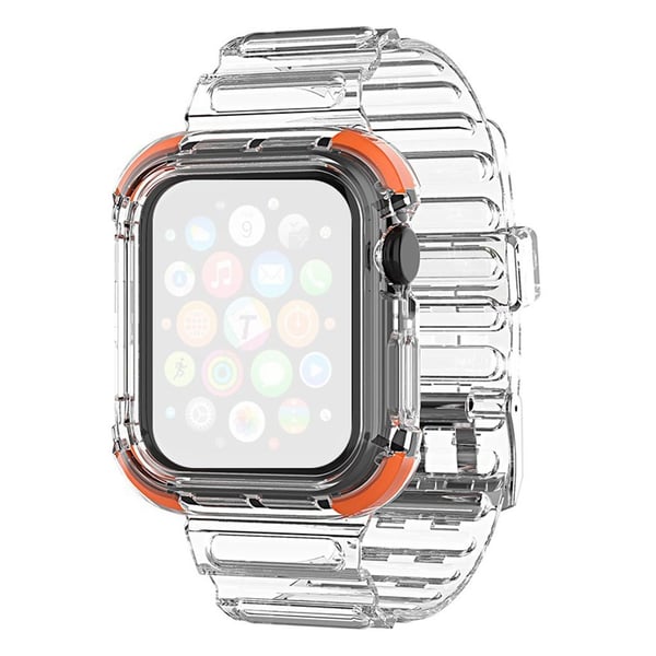 Apple Watch Series 6 / 5 40 mm klokkebånd med klar fargekant - Oransje