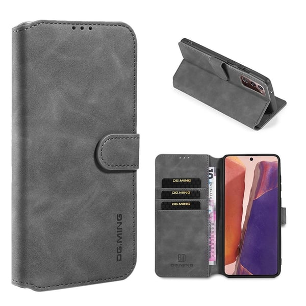 DG.Ming Samsung Galaxy Note 20 Retro Etui - Grå