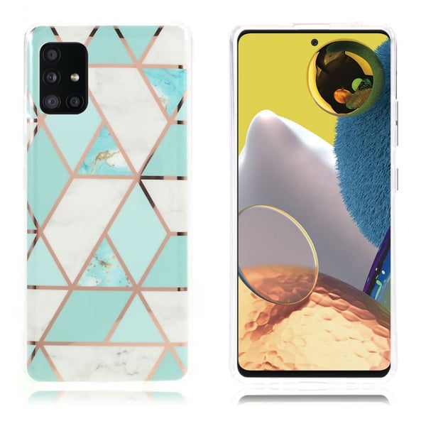 Marble Samsung Galaxy A51 5G Etui - Blå
