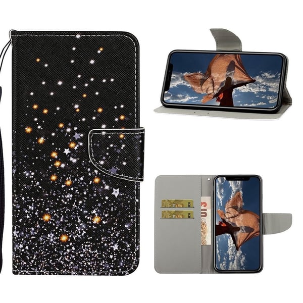 Wonderland iPhone 12 / 12 Pro Flippetui - Star og Glitter