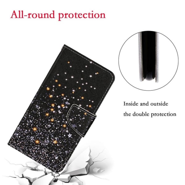 Wonderland iPhone 12 / 12 Pro Flippetui - Star og Glitter