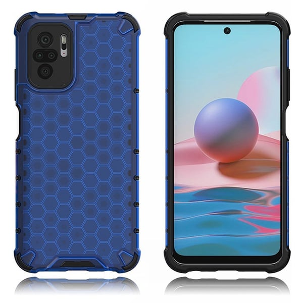 Bofink Honeycomb Xiaomi Redmi Note 10S Etui - Blå