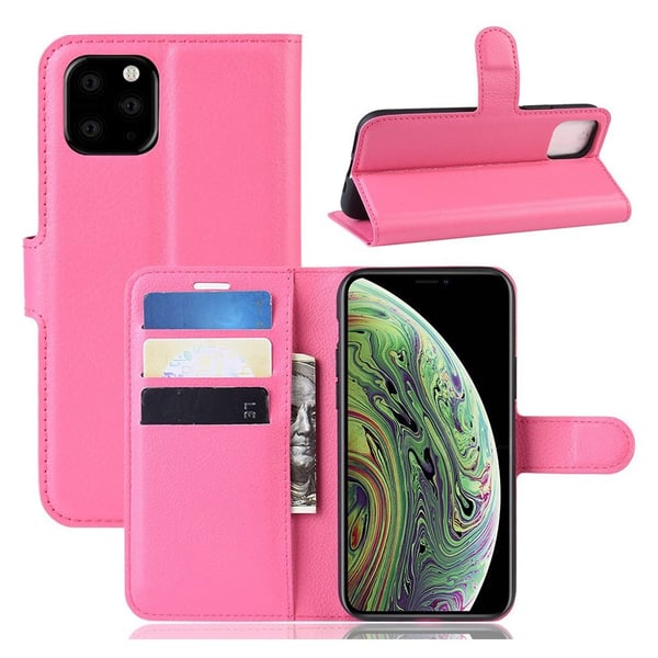 Klassisk iPhone 11 Pro flip etui - Pink Klassisk iPhone 11 Pro flip etui - Pink