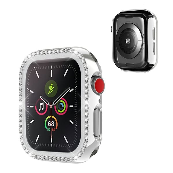 Dekorramme med rhinestone til Apple Watch Series 3/2/1 42 mm - Sølv