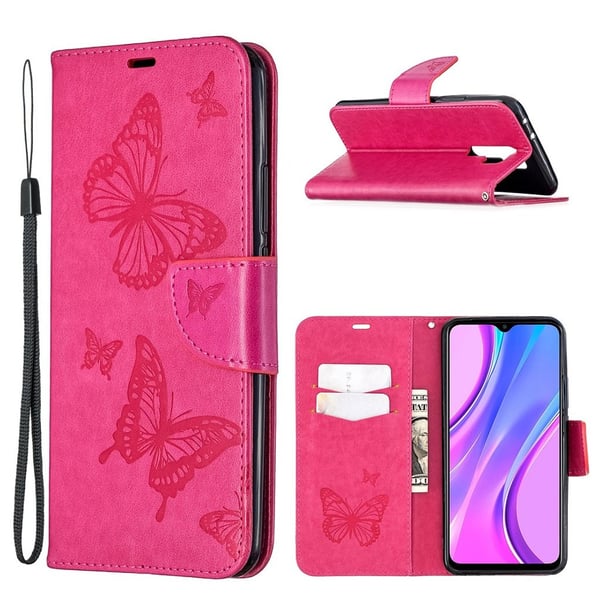 Butterfly Xiaomi Redmi 9 Flippetui - Rose
