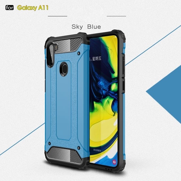Armour Guard Samsung Galaxy A11 deksel - Babyblå