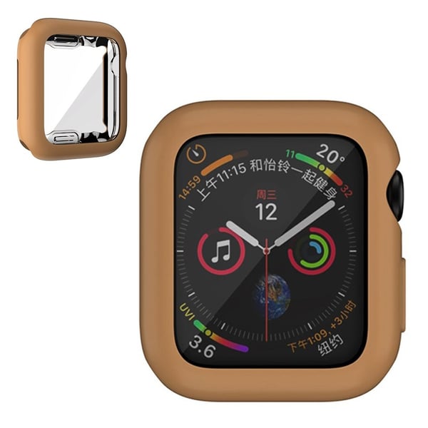 Apple Watch Series 3/2/1 38 mm slitesterk ramme med myk glans - Brun