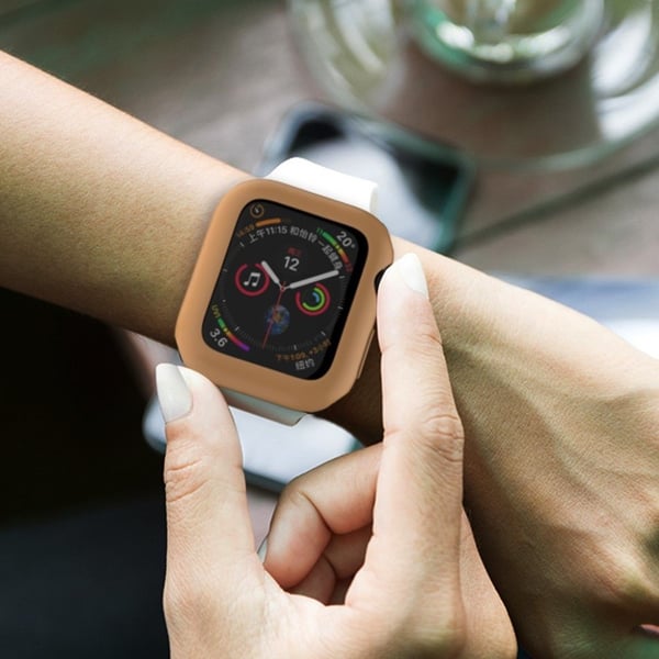 Apple Watch Series 3/2/1 38 mm slitesterk ramme med myk glans - Brun