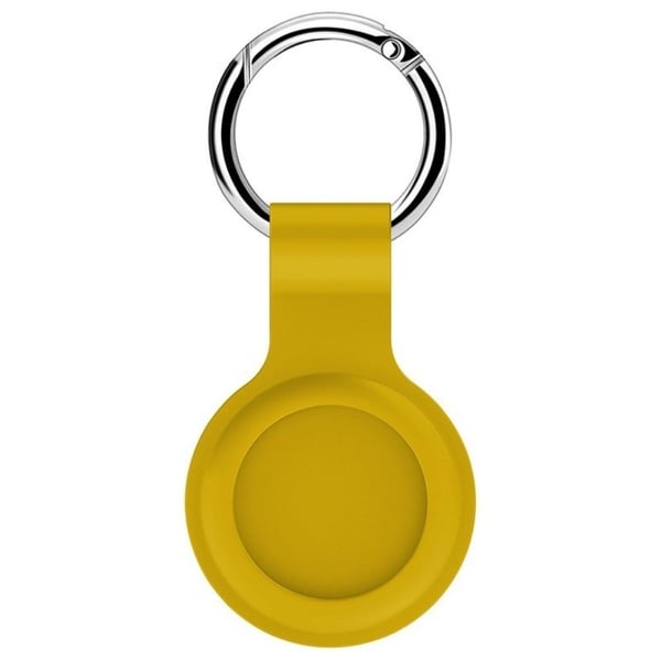AirTags silikonikotelo avaimenperällä - Keltainen
