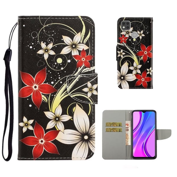 Wonderland Xiaomi Redmi 9C Läppäkotelo - Beautiful Flowers