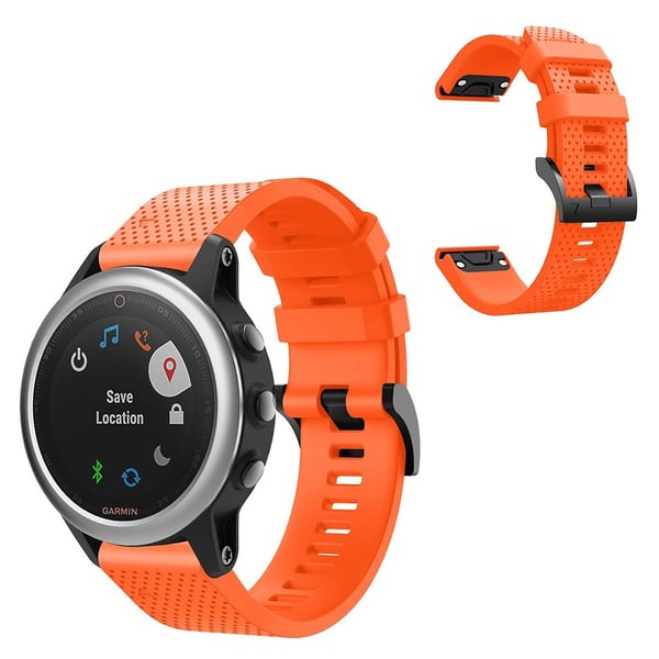 Stilig silikonklokkearmbånd for Garmin Fenix 5S - Oransje