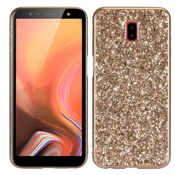 Glitter Samsung Galaxy J6 Plus (2018) skal - Guld