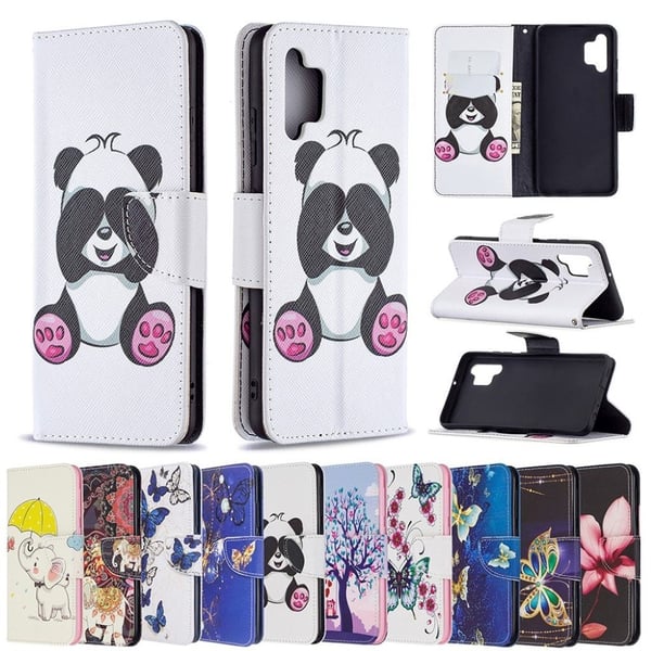 Wonderland Samsung Galaxy A32 flip kuoret - Elävä Kukka