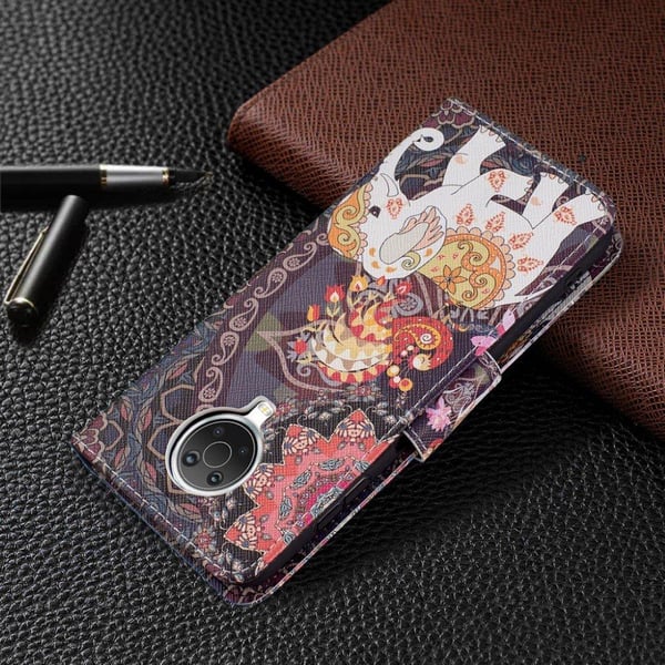 Wonderland Nokia G20 Flippetui - Blomst og Elefant