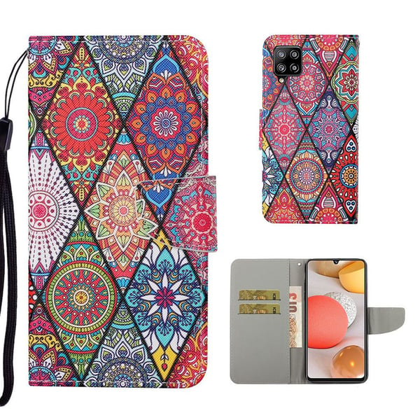 Wonderland Samsung Galaxy A42 5G flip kuoret - Mandala Kuvio