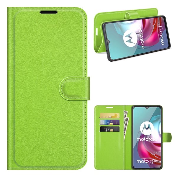 Classic Motorola Moto G30 / G10 Flip Etui - Grøn