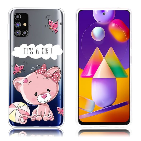 Deco Samsung Galaxy M31s Etui - Rosa Bjørn
