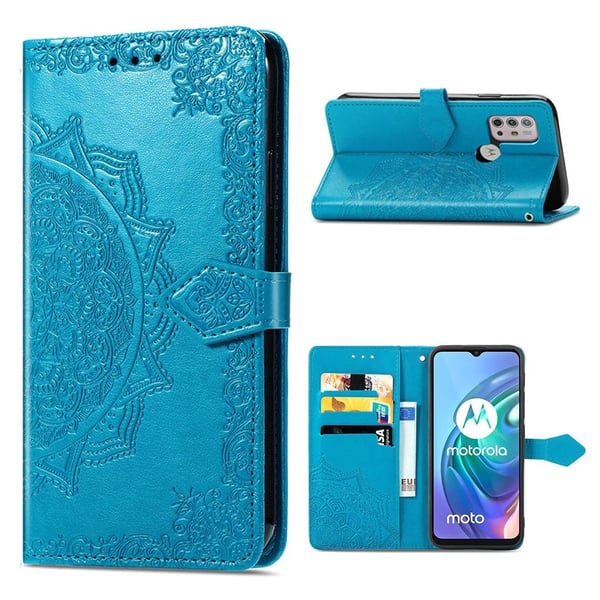 Butterfly Motorola Moto G30 Flip Etui - Blå