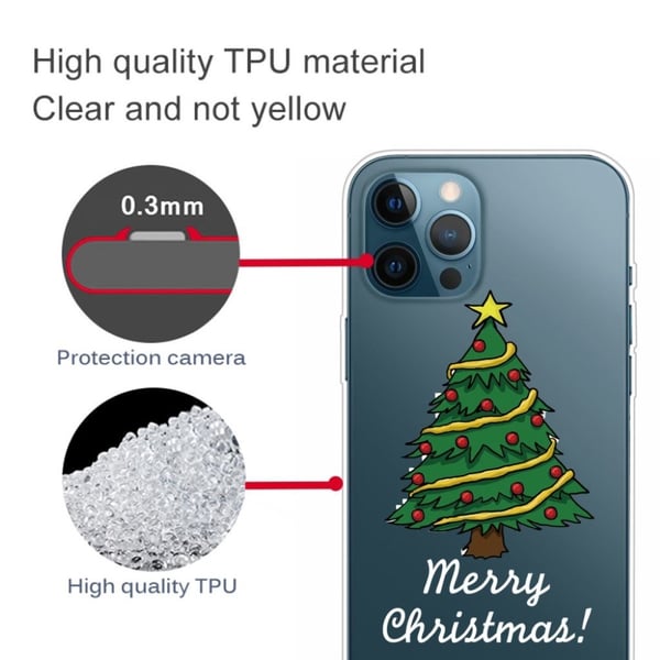 Juleveske til iPhone 12 Pro Max - Håndmalt Juletre