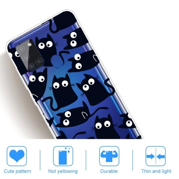 Deco Samsung Galaxy A21s kotelot - Mustat Kissat