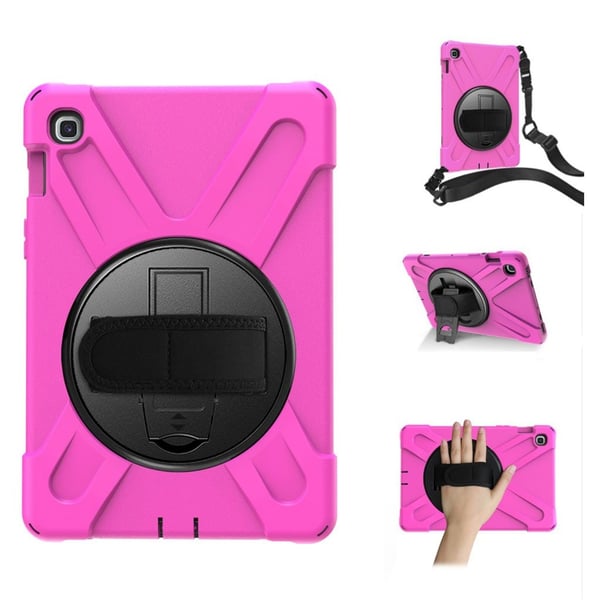 Samsung Galaxy Tab S5e 360 Graders X-Shape Silikon Combo Etui - Rose Samsung Galaxy Tab S5e 360 Graders X-Shape Silikon Combo Etui - Rose