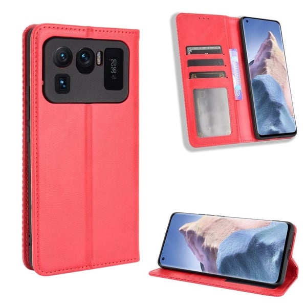 Bofink Vintage Xiaomi Mi 11 Ultra lærveske - Rød