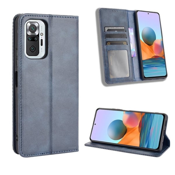 Bofink Vintage Xiaomi Redmi Note 10 Pro / Xiaomi Redmi Note 10 Pro Max lærveske - Blå