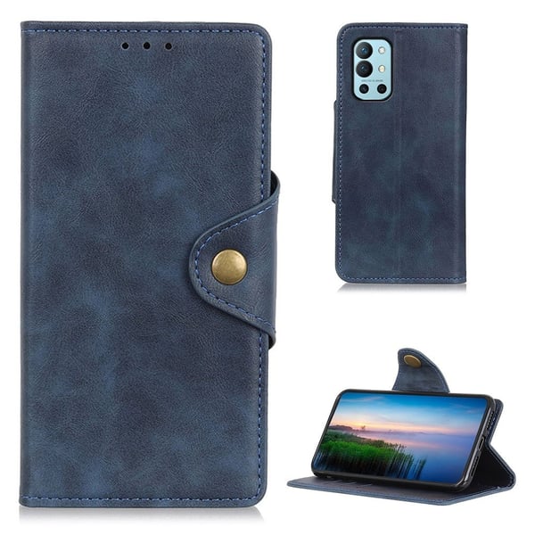 Bofink Vintage OnePlus 9R Lær Etui - Blå