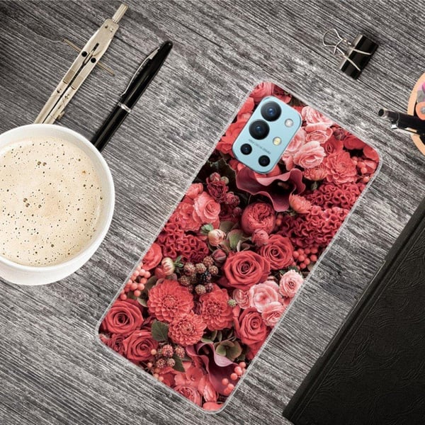 Deco OnePlus 9R Etui - Rose Blomst