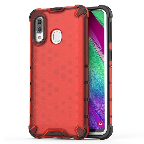 Bofink Honeycomb Samsung Galaxy A40 kuoret - Punainen Bofink Honeycomb Samsung Galaxy A40 kuoret - Punainen
