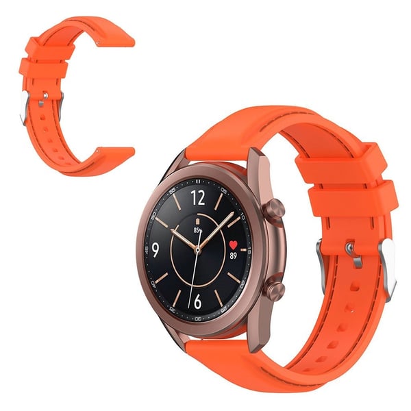 20 mm universelt unikt silikonarmbånd - Oransje